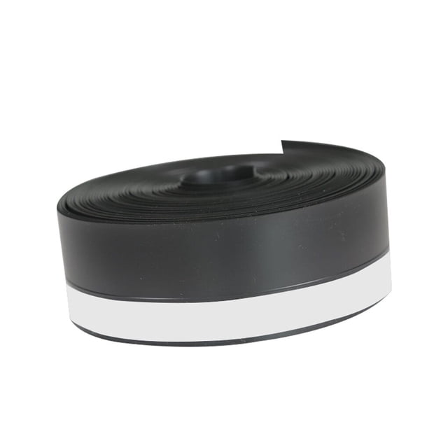 Bewildely Tira de sellado de silicona autoadhesiva para puertas y ventanas, tira de sellado impermeable para baño y cocina insonorizada Juegos de accesorios de baño Negro 45 mm