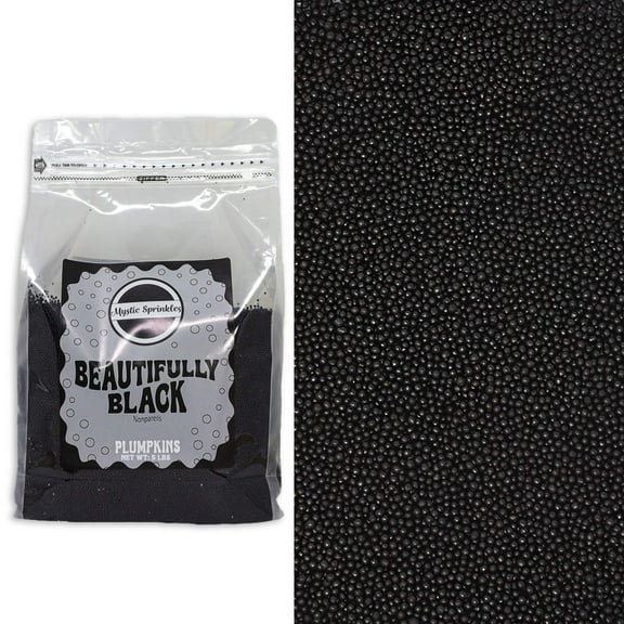 Mystic Sprinkles Plumpkins - Beautifully Black Nonpareils 5lbs Bulk Bag