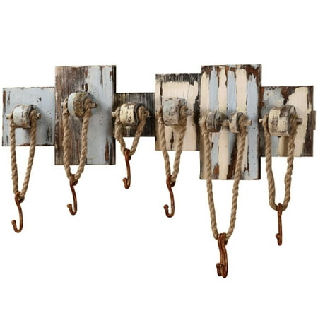 Rustic Nautical Rope Hooks Pool House Hat Coat Towel Holder 7 Wall Hook Rack New Rustic Nautical Rope Hooks Pool House Hat Coat Towel Holder 7 Wall Hook Rack New