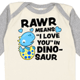 thumbnail image 4 of Inktastic Rawr Means I Love You in Dinosaur Valentine Boys or Girls Long Sleeve Baby Bodysuit, 4 of 5