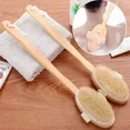 thumbnail image 2 of Cepillo de ducha con cerdas naturales para la espalda y mango largo de madera desmontable, cepillo exfoliante para piel seca, masaje corporal, cepillos de baño, 2 of 6