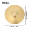 thumbnail image 2 of HOOWIFFY 1Pcs Impact Resistance Clear Sound Quality Cymbal 10 Inch for Practice and Performance Drum Set Part, 2 of 6