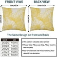 thumbnail image 5 of Vintage Flowers Pillow Covers 20x20 Inch Set of 2 Mustard Yellow Floral Leaves Decorative Square Throw Pillows For Couch Rustic Square Pillow Cases Home Decor For Living Room Sofa Porch Outdoor, 5 of 6