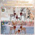 thumbnail image 2 of Ktaxon 3D Lighted Christmas 3-Piece Deer Set Outdoor Yard Decoration Set LED Lights, Stakes - Rattan, 2 of 8