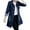 Dark Blue, variant on iHPH7 Long Denim Jacket Womens Jackets Casual Women's Outerwear Womens Shacket Jean Jacket Women Denim Button Down Shirt Women Denim Trench Coat Women Dark Blue L