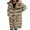 Khaki, variant on Women's Sweaters Trendy Fall Winter Striped Knit Long Cardigan Hooded Blouses for Women,Beige,L