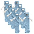 thumbnail image 1 of Calcetas Unisex MagSoxBlue 4Pares Azul 5-9.5US Animados Calcetines Tubo Medio Magnéticos Poliéster., 1 of 5