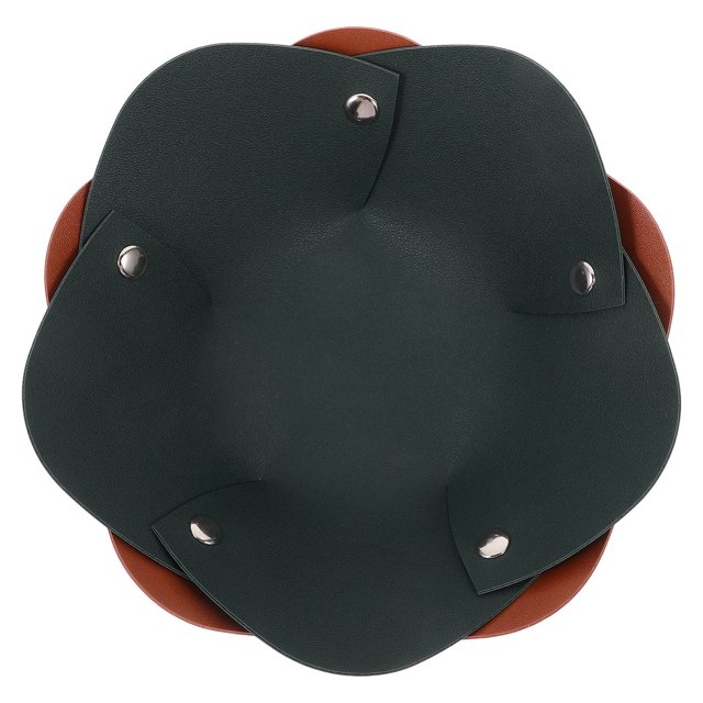 LABSERRON 2Pcs Nightstand Accessories Tray Iron Brown Sleek Color Combination for Office Workers