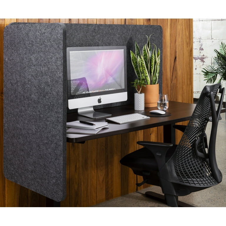 Desk Modesty Adjustable Height Desk Screen Cubicle Divider and Privacy Partition, 23.5 x 1 x 36, Polyester, Ash Desk Modesty Adjustable Height Desk Screen Cubicle Divider and Privacy Partition, 23.5 x 1 x 36, Polyester, Ash