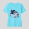 thumbnail image 2 of ZACPNCV Kids USA Shirt for Boys Girls 4th of July Shirts Flag Tshirt Patriotic Top Independence Day Outfit Light Blue 3-4 Years, 2 of 6