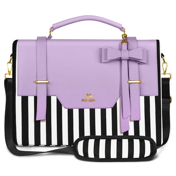 Funda para portátil MATEIN de 17 pulgadas para mujer con bolsillo RFID, color morado
