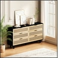 thumbnail image 2 of 59.06"6-Drawers Rattan Storage Cabinet Rattan Drawer,for Bedroom,Living Room, Black (Same SKU:W757P151921), 2 of 10