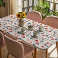thumbnail image 3 of Independence Day Table Cloths for 6 Foot Rectangle Tables, 4th of July Red Blue Strip Love Burlap Patio Waterproof Elastic Fitted Tablecloths, Washable Rectangular Table Cover for Camping, 3 of 8