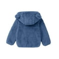 thumbnail image 4 of UQJfacai Toddler Boys Fleece Jacket Baby Boy Sherpa Bear Ear Hooded Winter Coat Fall Zip Up Casual Outerwear with Pockets 6M-4T, 4 of 6