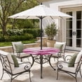 thumbnail image 4 of Pink Waves Coastal Round Outdoor Tablecloth with Umbrella Hole Zipper, Pink Ombre Summer Beach Oceans Elastic Fitted Table Cover, Waterproof Table Cloth for Patio Picnic Party Fits 36"-44", 4 of 9