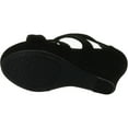 thumbnail image 4 of Lindy 03 Strappy Open Toe Platform Wedge, Black, 10, 4 of 4