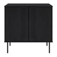 thumbnail image 2 of Evander Buffet Bahut Compact Classique Noir à Cannelures en Bois d'Ingénierie, 2 of 10