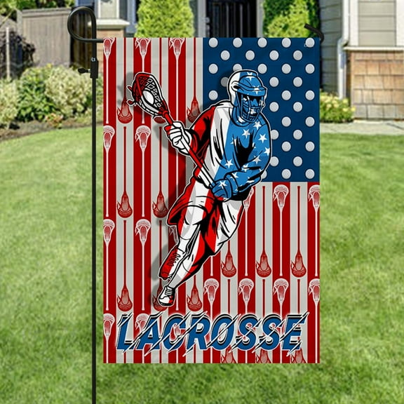FLAGWIX American Flag - Lacrosse American Flag MLH2113F - Garden Flag (11.5" x 17.5")