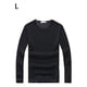 thumbnail image 2 of Sonducket Top básico para hombre, ropa interior de otoño, Base para clima frío, ropa de Color sólido, camiseta informal, deportes, ejercicio físico, Camisetas L Espesar negro Sonducket AP013161-06, 2 of 6