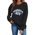 thumbnail image 6 of Xdegoge Game Day Sweatshirt Women Vantage Football Printed Pullover Casual Loose Long Sleeve Crewneck Top Fashion Football Fan Gear, 6 of 6