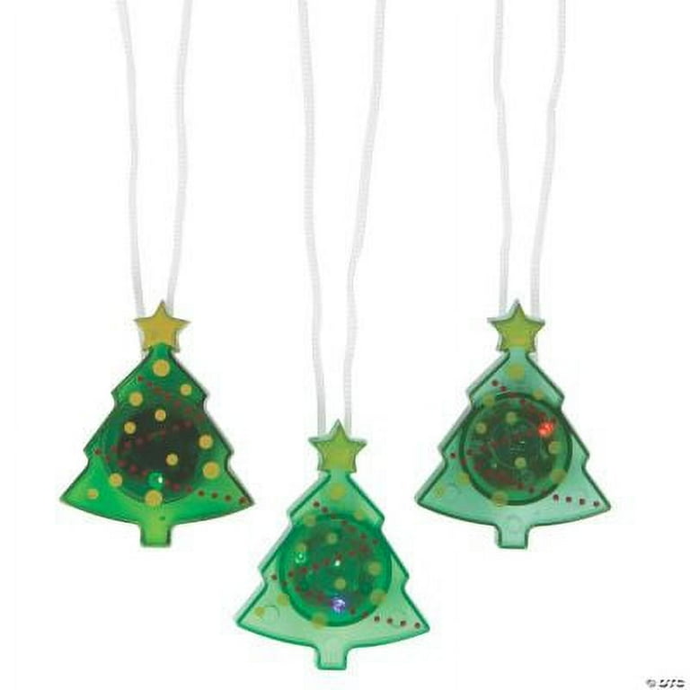 Christmas tree light up necklace clearance