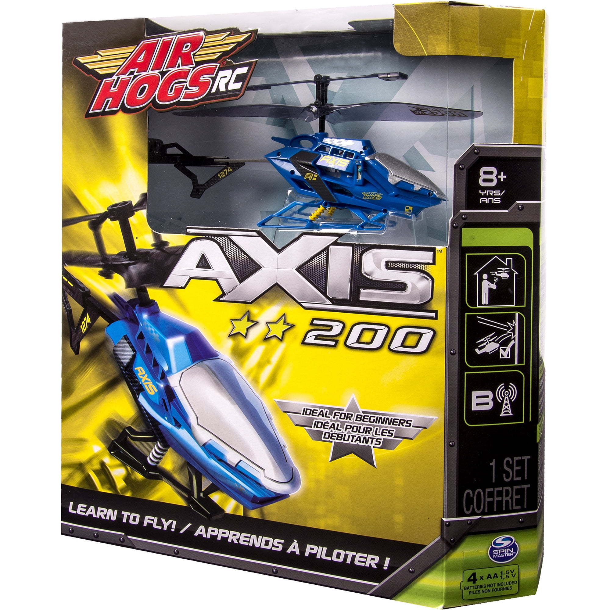 Air Hogs RC Axis 200 R C Helicopter in colors Black Blue Gray