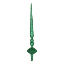 Vickerman 12" Green Glitter Cupola Finial Ornament, Pack of 3