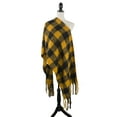 thumbnail image 3 of StylesILove Women Fluffy Buffalo Check Tassel Cozy Scarf Winter Shawl Fashion Wrap, 3 Colors (Mustard), 3 of 3