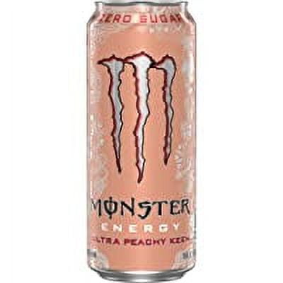 Monster Energy Ultra Peachy Keen, Sugar Free Energy Drink, 16oz (Pack of 4)