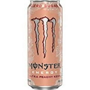 Monster Energy Ultra Peachy Keen, Sugar Free Energy Drink, 16oz (Pack of 4)
