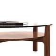 thumbnail image 3 of Aron Living Soho Round Solid Wood Coffee Table in Walnut, 3 of 5