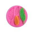 thumbnail image 4 of Hojas en forma de pluma 3D Craft Relief Chocolate Molde de silicona Fondant Cocina Decoración Matsuzay Color rosa, 4 of 6