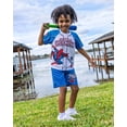 thumbnail image 2 of Marvel Spider-Man Mesh Baseball Jersey Athletic T-Shirt and Shorts Outfit Set Toddler to Big Kid, 2 of 5