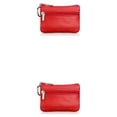 thumbnail image 4 of Cartera de cuero Qarigey para mujer almacenamiento de llaves portátil de viaje Rojo 2Conjunto, 4 of 6