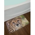 thumbnail image 2 of Leopard Bath Mat, Close up Image of Cheetah with Deep Brown Eyes on a Blurred Background Wildlife, Plush Bathroom Decor Mat with Non Slip Backing, 29.5" X 17.5", Multicolor, by Ambesonne, 2 of 2