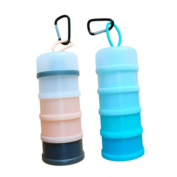 2 contenedores para almacenar proteínas. Contenedores versátiles de varias capas para almacenar alimentos. Rojo Gris Azul