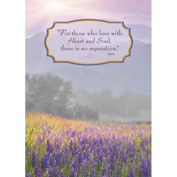 Sympathy Greeting Card (5x7) by Paper Street | 3 Pack   3 Envelopes (No Separation of Heart and Soul)