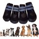 thumbnail image 1 of Zapatos de suela cálida y reflectante impermeable para perros | Juego de 4 | Botas protectoras antideslizantes ajustables para caminar al aire libre | Múltiples tamaños | Calzado para mascotas, 1 of 6
