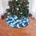 thumbnail image 2 of FMSHPON Sea Water Camouflage Xmas Christmas Tree Skirt Stand Mat for Holiday Party Decoration Indoor Outdoor 36 inches, 2 of 3