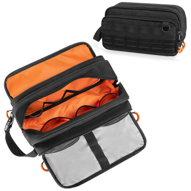 Bolsa de viaje Tactical Toiletry Prokva para hombre, color negro