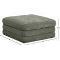 thumbnail image 6 of Meridian Furniture Stellar Green Chenille Fabric Modular Ottoman, 6 of 7