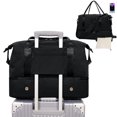 thumbnail image 4 of SportsNew Business Travel Bag with  Shoe Compartment  Wet Pocket ,TSA Carry on Personal Item Bag  18x14x8,Laptop Bag  with USB Charging Port, Gym Bag with Strip for Men Women(Black Bag), 4 of 10