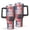 Pioneer Flower Floral-3, variant on 40oz Pioneer Flower Floral Print Pattern Insulated Tumbler with Handle, BPA-Free Leak Proof Lid and Straws, Double Wall Vacuum, Hot 12h/Cold 34h