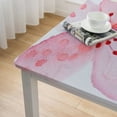 thumbnail image 5 of HAOXIT Outdoor Square Tablecloth , Pink Square Tablecloth, Summer Botanical Patio Table Cover Waterproof Table Cloth for Picnic/Party 36*36, 5 of 8