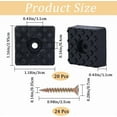 thumbnail image 2 of 20Pcs Black Rubber Furniture Pads with Screws 1.18"/30mm Square Shape Heavy Duty Non Slip No Skid Feet Pad Grippers for Table Desk Garden Chairs Sofa Cups Floor Protectors DIY, 2 of 9