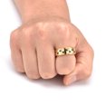 thumbnail image 3 of Anillo de bodas estilo garra de perro con forma giratoria de acero inoxidable, 3 of 5