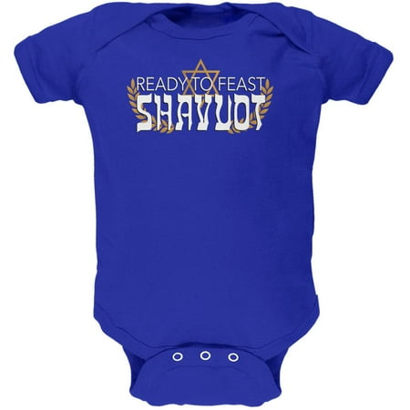 

Jewish Shavout Ready To Feast Wheat Soft Baby One Piece Royal 18-24 M