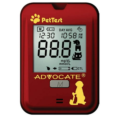Pet Test Blood Glucose Monitoring System for Dogs/Cats PT-100, Calibrated for Dogs and Cats By