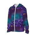 thumbnail image 3 of Goofa Purple and Green Glitter Printed Women's UPF 50+ Sun Protection Hoodie Jacket Lightweight Long Sleeve Sun Shirt for Women with Pocket Hiking Outdoor-X-Large, 3 of 9