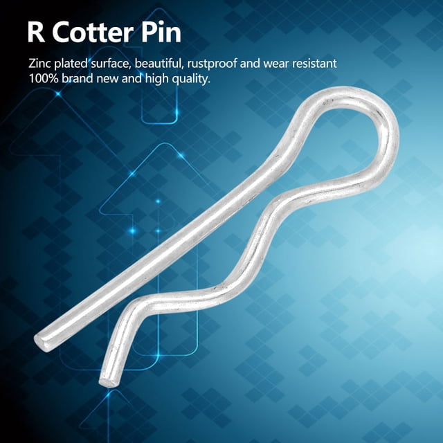 R Clip, Pasador De Chaveta Clip De Sujeción 4 Tamaños 1.6mm 1.8mm 2mm 2.5mm Con Superficie Zincada Para Resistencia Al Óxido Y Al Desgaste